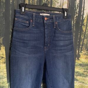 Madewell Curvy High Rise Skinny Dark Indigo Jeans